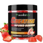 Strawberry Flavor Creatine Monohydrate Gummies - 120 Count
