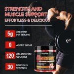 Strawberry Flavor Creatine Monohydrate Gummies - 120 Count