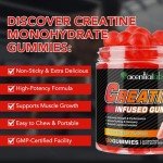 Strawberry Flavor Creatine Monohydrate Gummies - 120 Count