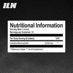 Iron Labs Creatine Monohydrate Tablets, 3000mg, 180 Count