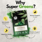 Organic Super Greens Powder with Spirulina & Chlorella
