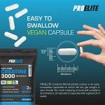 PROELITE Vegan Creatine Capsules - 240 Count, 3000mg