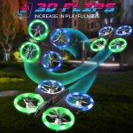 Mini Drone for Kids, Christmas Toys for LED RC Drone, Remote Control RC Quadcopter, with 360° 3D Eversion and Throwing Flight Function, Gift/Toys for Boys & Girls