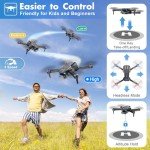 Naseto Drone with Camera 1080P for Kids Adults, Foldable HD FPV Mini Drone with 2 Batteries, One Key Take Off/Land, Altitude Hold, Headless Mode, 360°Flip, Gravity Control, Gestures Selfie, 3 Speed Mode, Waypoint Fly