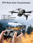FLYVISTA Cool Mini Drone with Camera for Kids Adults Beginners, 1080P FPV Camera Remote Control Drone for Kids with 3 Batteries, One-Click Take Off/Landing, Altitude Hold, Headless Mode, 360° Flips, 3-Gear Speeds , Emergency Stop, Toys Gifts for Kids