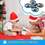 Mini Drones for Kids - RC Drone with Auto Hovering and Headless Mode, Quadcopter with LED Light, Propeller Full Protect, 3D Flips, 3 Batteries, Remote Control, Best Toys Gifts