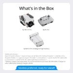 DJI Mini 4 Pro (DJI RC-N2), Drones with Camera for Adults 4K, Under 0.549 lbs/249 g, 34 Mins Flight Time, 20km Max Video Transmission Distance, Omnidirectional Vision Sensing, Mini Drone for Beginners