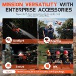 Autel Robotics EVO II Dual 640T Enterprise V3, 640*512 30Hz T~hermal&8" RYYB CMOS Sensor,10 Color Schemes, 4X lossless Zoom, 42 Min,15KM Transmission, Support Remote ID,w/Strobe/Spotlight/ Loudspeaker