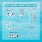 【2024 New】FIFISH V-EVO 4K60FPS Underwater Drone with Robotic Arm, with Removable SD Card, QYSEA AI Vision Lock 360° Omnidirectional Movement Underwater ROV with Depth Hold, Portable Robot with VR Control