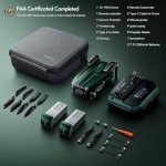 Gleesfun G11PRO 6K Drone with Camera for Adults, 4K/30fps Video, 3-Axis Brushless Gimbal, 70mins Flight Time with 2 Batteries, 10000ft Long Range, FAA compliance, Professional Drone with Auto Return