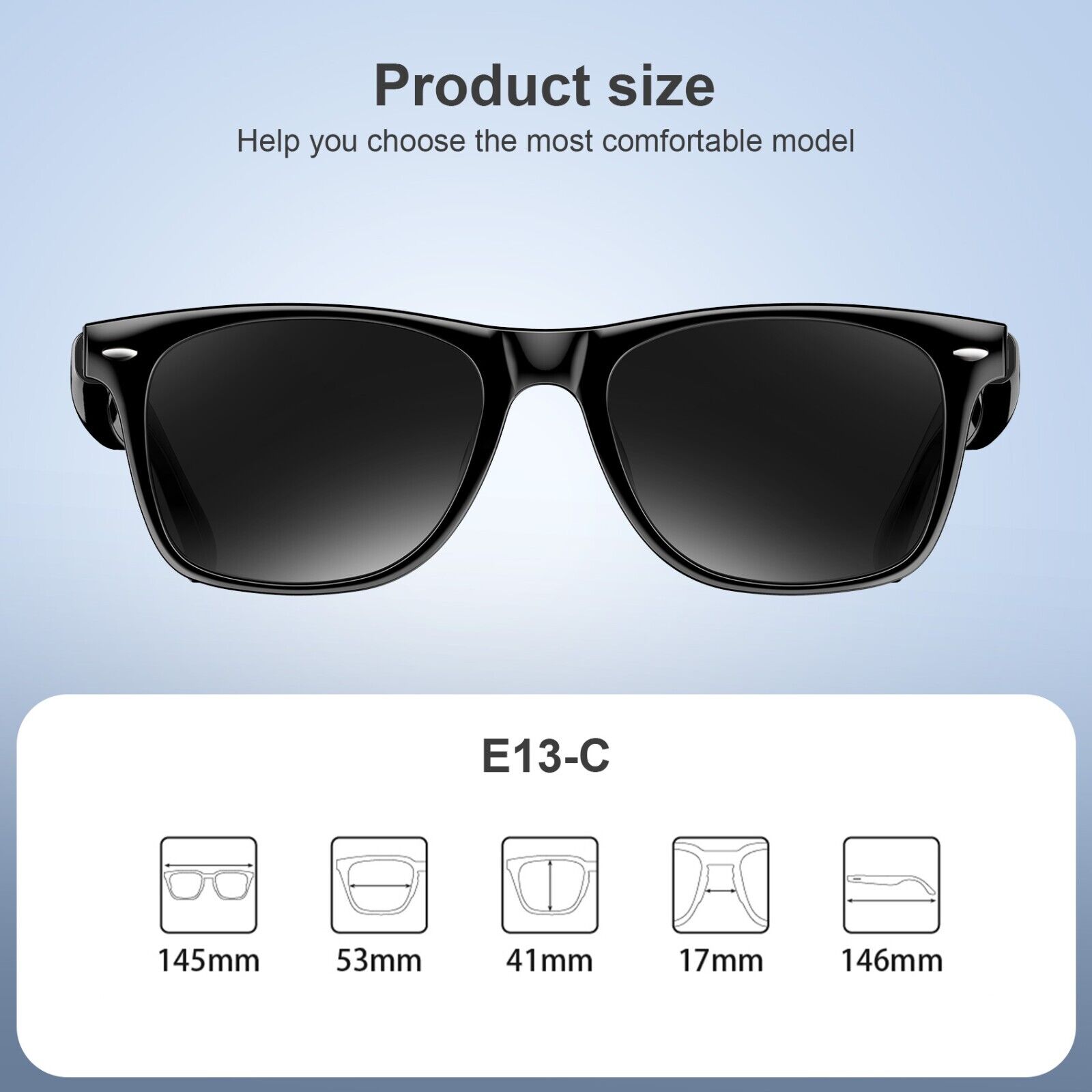 Bluetooth Sunglasses with Voice Control and Open-Ear Listening