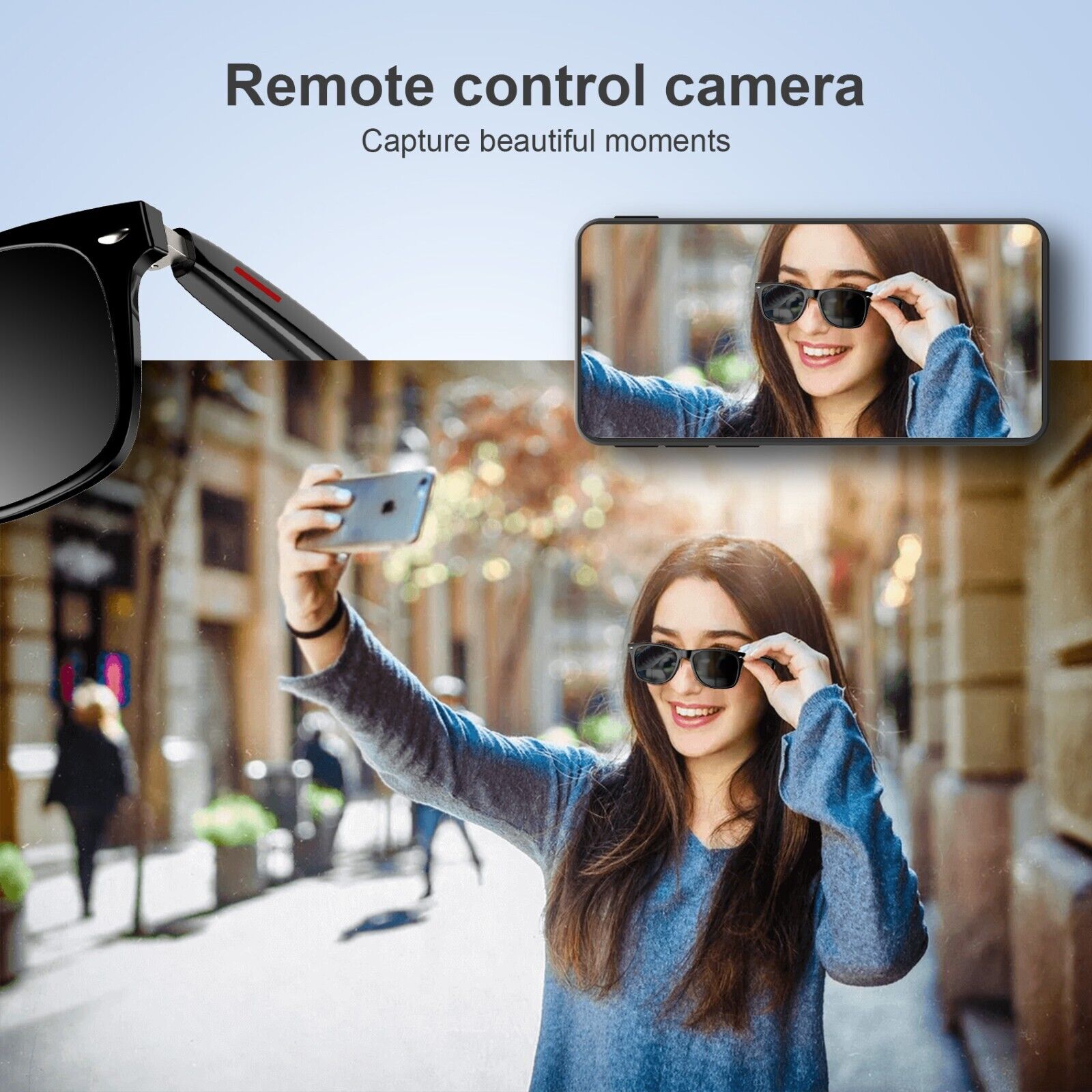 Bluetooth Sunglasses with Voice Control and Open-Ear Listening