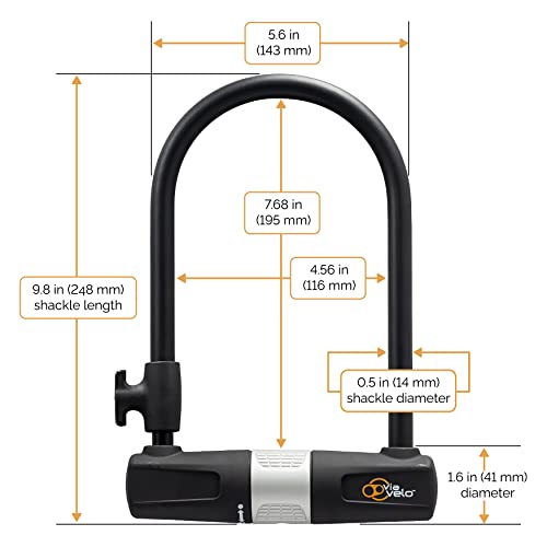 Via Velo Lock: 14mm U-Lock with Cable