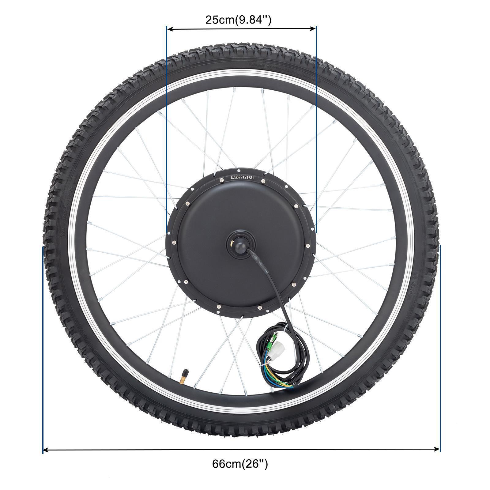 26" 1000W Electric Bike Front Wheel Motor Kit