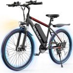 VARUN Electric Bike for Adults 500W (Peak 750W) Electric Mountain Bike, 45 Miles 20 MPH E Bike with 48V Removable Battery, 26" Tires and Front Fork Suspension