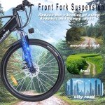ZNH Electric Mountain Bikes for Adults 26'' 500W Peak Motor Ebikes for Adults with 36V 374.4Wh Removable Battery 70 Miles 20Mph 7 Speed City Commuter Women Electric Bicycle with Front Fork Suspension