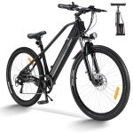 ZNH Electric Mountain Bikes for Adults 26'' 500W Peak Motor Ebikes for Adults with 36V 374.4Wh Removable Battery 70 Miles 20Mph 7 Speed City Commuter Women Electric Bicycle with Front Fork Suspension