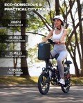 Rakowe Electric Bike for Adults, 750W/1000W Peak Motor with Max 45/60Miles PAS Range & 28/32MPH EBike, 16" Folding Electric Bicycles with 720/960Wh Removable Battery