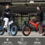 1500W Folding Electric Bike for Adults Full Suspension,52v 20AH Electric Dirt Bike with 20"x 4.0 Fat Tire, Max 30+MPH & 70 Miles Electric Bicycle, Ebike for Snow, Mountains, Road UL Certified