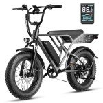 Jasion RetroVolt Electric Bike for Adults,【1500W Peak Motor & 30MPH & 70Miles】 Electric Dirt Bike,Dual Suspension Ebikes for Adults, 20" Fat Tire Ebike with 48V 13Ah Battery Electric Mountain Bike