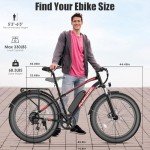 Funhang Electric Bike for Adults, Peak 1000W Ebike, 25MPH 60Miles Electric Mountain Bike, 26" Fat Tire Adult Electric Bicycle with 48V 13AH Battery, Rear Rack, 7 Speed, Front Suspension, Turn Signal