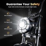 CYCROWN CycRun Electric Bike for Adults 750W Motor with 374.4WH Battery, 20MPH 55Miles Moped Style Ebike for Adults, 20" Fat Tire Commuting Off Road Mountain Ebike with Hydraulic Suspension, UL2849