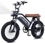 USHJNV Electric Bike for Adults 1500W Motor with 48V/18.2Ah Removable Battery, 20" Fat Tire Electric Bike 28MPH Top Speed 7 Speed Gears, Dual Shock, Hydraulic Suspension, E Bikes for Adults