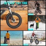 Electric Bike for Adults Q20, 2000/1500W, 37/30MPH,52V 40AH,48V/20AH E-Bike,30-180 Miles Electric Motorcycle, 20" Fat Tire Dirt Bike, UL2849 All Terrain for Mountains, Snow, Sand, Road