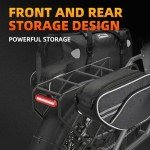 A03 Electric Bike for Adult,1200W Peak Motor,28MPH,7 Speed Gear,70Miles Max Range Ebike,48V 13A Battery,20''x3.0'' Fat Tire Moutain e Bike,Dual Suspension and Disc Brake Bicycle (Black)