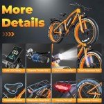 SURNAT Electric Bike for Adults - Dual Motor AWD 2000W 32MPH Ebike with 48v/22.5Ah Removable Battery, 26x4.0 Fat Tire Mountain Electric Bicycle, Hydraulic Disc Brake E-Bike for Men Women (Orange)