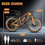 SURNAT Electric Bike for Adults - Dual Motor AWD 2000W 32MPH Ebike with 48v/22.5Ah Removable Battery, 26x4.0 Fat Tire Mountain Electric Bicycle, Hydraulic Disc Brake E-Bike for Men Women (Orange)