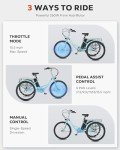 Viribus Electric Tricycle for Adults, Electric Trike 250W(Peak 500W) with 468Wh Removable Battery, Motorized Adult Tricycle 26 inch, 3 Wheel Electric Bike for Senior, E Trikes 330 lb. Glacier Blue