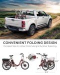 Viribus Folding Electric Tricycle for Adults, 20 inch Foldable Electric Trike with Rear Removable Wheeled Basket, 1 Speed E Trikes for Adults Collapsible for Women Men Seniors, 400 lb.