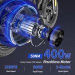 HLOIE Folding Electric Bike for Adults, 400W (Peak 500W) Motor,23MPH Max Speed Foldable Electric Bicycles,14" Ebike, 48V12AH Battery 35 Miles PAS Range Mini E Bikes for Adults and Teens