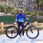 ZNH Electric Mountain Bikes for Adults 26'' 500W Peak Motor Ebikes for Adults with 36V 374.4Wh Removable Battery 70 Miles 20Mph 7 Speed City Commuter Women Electric Bicycle with Front Fork Suspension