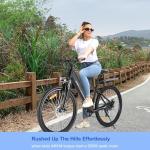ZNH Electric Mountain Bikes for Adults 26'' 500W Peak Motor Ebikes for Adults with 36V 374.4Wh Removable Battery 70 Miles 20Mph 7 Speed City Commuter Women Electric Bicycle with Front Fork Suspension