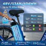 RegalRider Electric Tricycle for Adults, Shimano 7-Speed Electric Trike with 48V 624WH Removable Battery, 70Miles Long Lasting Range in PAS 1, 3 Wheel Electric Bike UL 2272 Certified, 24"