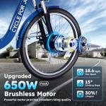 RegalRider Electric Tricycle for Adults, Shimano 7-Speed Electric Trike with 48V 624WH Removable Battery, 70Miles Long Lasting Range in PAS 1, 3 Wheel Electric Bike UL 2272 Certified, 24"