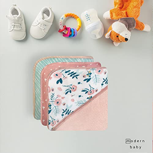 3-Pack Modern Baby Hooded Towel Set