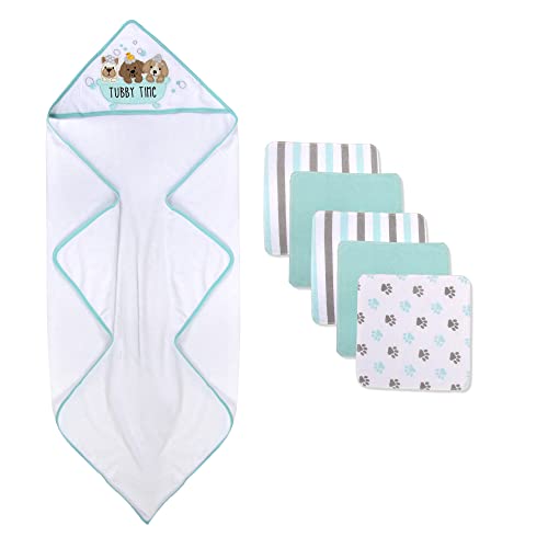 Hooded Towel & Washcloth Set for Infants (Pristine Pups)