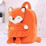 Toddler Fox Plush Backpack for Girls Ages 2+