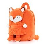 Toddler Fox Plush Backpack for Girls Ages 2+