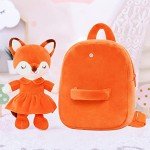 Toddler Fox Plush Backpack for Girls Ages 2+