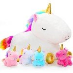 Unicorn Mommy Plush Toy Set for Kids