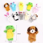 10 Soft Plush Animal Finger Puppets for Kids