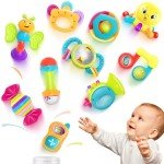 10-Piece Baby Rattle Toy Set for Infants