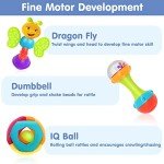 10-Piece Baby Rattle Toy Set for Infants