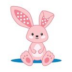 Dr. Brown's Pink Bunny Silicone Baby Teether