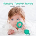 2-in-1 Baby Teething Toy and Rattle - Spearmint