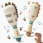 Dinosaur Rattle Shaker Toys for Babies, 2 Pack